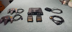 Nintendo 64 Original System Console with 2 Original Controllers, Cords & T-Packs