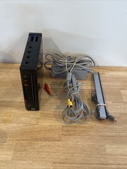 Nintendo Wii RVL-001 BLACK Console Tested Working W/ CablesNo Front/drop Covers