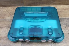 Nintendo 64 N64 Ice Blue Funtastic Console System Tested Works Great Nice !!