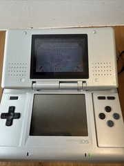 Nintendo DS Silver Handheld System – Great Condition! – TESTED Comes With Poker