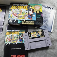 Super Nintendo SNES Console IN BOX Bundle W/ Super Mario All Star Donkey Kong 2!