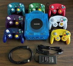 Nintendo GameCube Console ICE BLUE – HDMI Mod Pluto Llx 1-4 controller