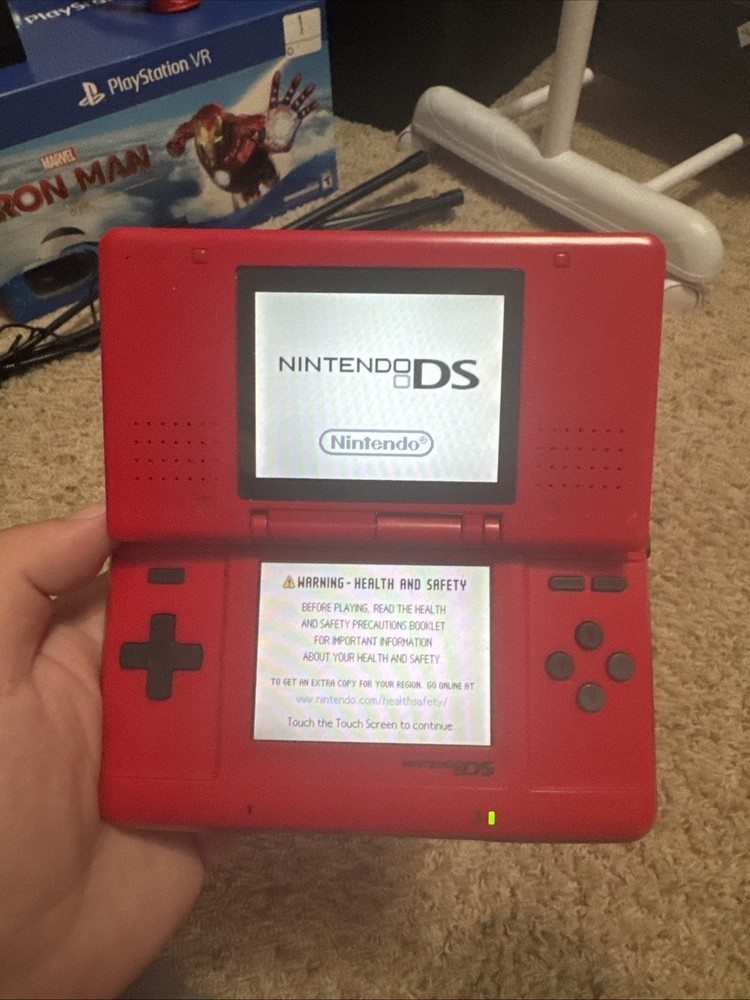 Nintendo DS Original Lava Red bundle including POKEMON RUBY OG GBA EDITION