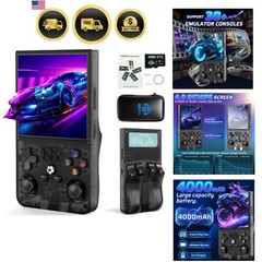 R36MAX Retro Handheld Game Console, 4.0 Inch IPS HD Screen Portable Retro Gam…