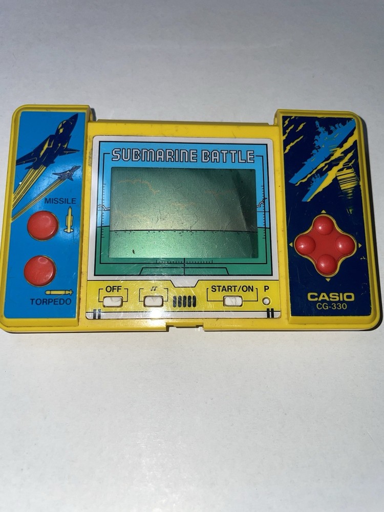 Casio CG-330 Submarine Battle Handheld LCD Game Console For Parts Only