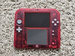 128GB Pokemon Omega Ruby Nintendo 2DS Clear Red Console Transparent Limited 3DS