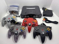 Nintendo 64 N64 Console Black Bundle, 4 Controllers & 6 Games, Cords | Tested