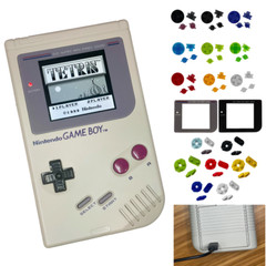 Nintendo Game Boy Original DMG V5 PRO IPS Brighter Backlight GRAY System BATTERY
