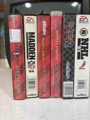 Sega Genesis Model 2 Console Bundle OEM Controllers Sonic 2 Mortal Kombat Tested