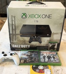 Xbox One 1TB Call of Duty Advanced Warfare Console Bundle 3 Games Matching Box