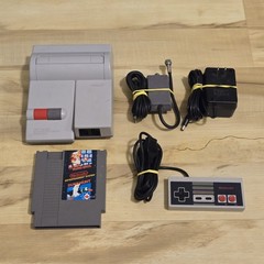 Nintendo NES Top Loader NES-101 Console w/ Super Mario Bros. Gray Tested Works