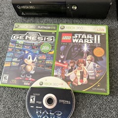 Microsoft Xbox 360 E Console Bundle Model 1538 3 Games OEM Controller Tested