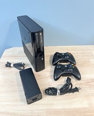 Microsoft Xbox 360 E Model 1538 4 GB Console, Two Controllers & Power Cord