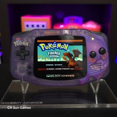 Gengar Purple Game Boy Advance GBA Console with iPS V5 Backlight Backlit LCD MOD