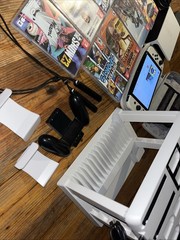 Nintendo Switch White OLED Bundle – 9 Games – Dock – Stand – Charger – HDMI