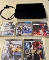 Sony PlayStation 3 PS3 Console CECH-4001B 250GB Bundle 5 Games Tested Works