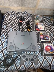 Sony PlayStation 1 PS1 Console Bundle Lot With 4 Video Games Tested Works
