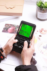 Retro Brick Game Console Large Screen with Green Backlight Built-In 23 Multi-Mod