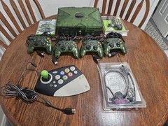 OG Xbox Halo Edition System Console In Box With 4 Controllers And Extras