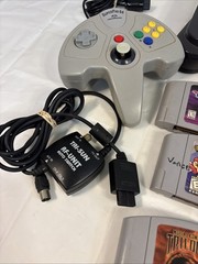 Nintendo 64 N64 Console w/ Memory Expansion 2 Controllers Games & Cords Untested