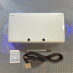 Nintendo 3DS Console Ice White Multi-Region Cartridge Compatible 32GB SD Stylus