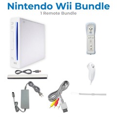Nintendo Wii Console Bundle AV | 1-4 Controllers Wii Sports Smash Bros Tested