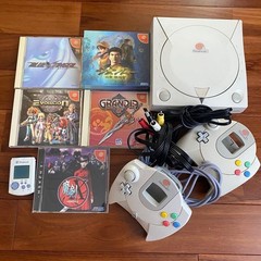 Sega Dreamcast HKT-3000 Console Set 2 Controllers VMU 5 Games Tested JP