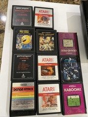 Atari 2600 4 Switch system console w/ 11 games 4 joysticks No Power Untested