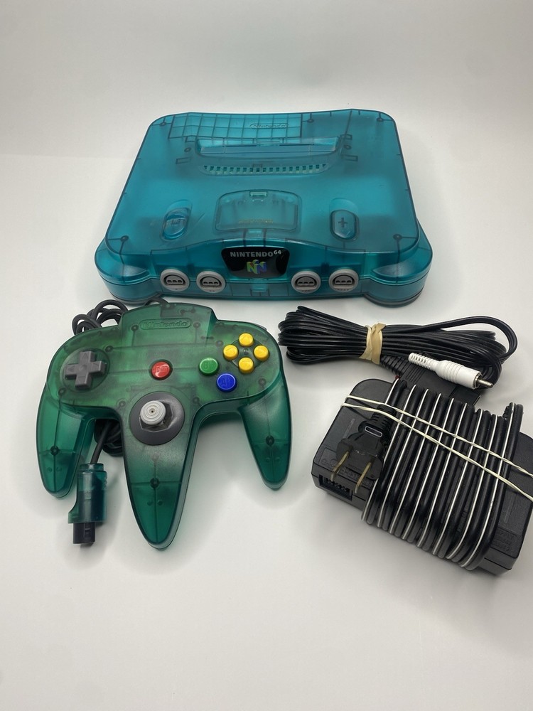 Ice Blue Nintendo 64 Console Bundle OEM – Tested + FAST Shipping! Missing Jumper