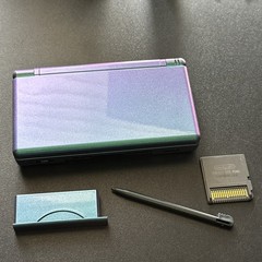 Game + USB C Chameleon Green Purple Nintendo DS Lite Handheld Console System