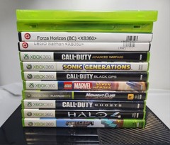 Xbox 360 E (Model 1538) with 12 Games + 4 Controllers – Works