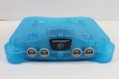 Nintendo 64 Clear Ice Sky Blue Console White LED Mod NTSC REGION FREE N64 AC AV