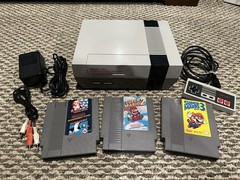 NINTENDO NES Console System Bundle Games Super Mario 1 2 3 Polished Original PIN