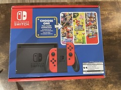 Nintendo Switch Bundle 32GB Console – Black/Red – microSDXC 256GB – Carry Case