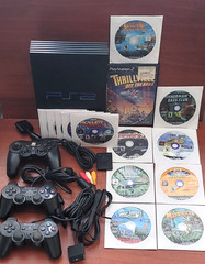 Sony PlayStation 2 PS2 Fat System SCPH-39001 Console Bundle w/15 Games 8MB Card