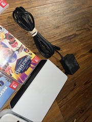 Nintendo Switch White OLED Bundle – 9 Games – Dock – Stand – Charger – HDMI